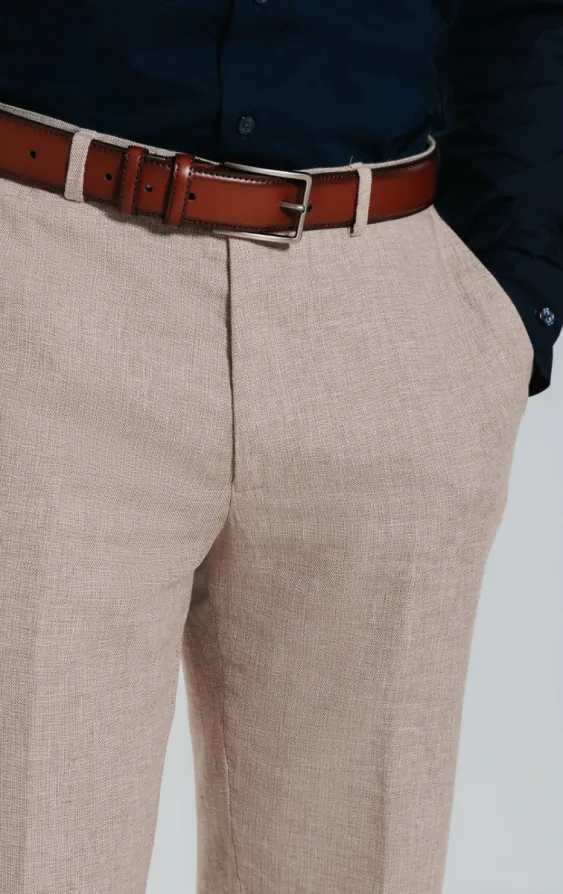 Dobell Leinen Hose, Sandfarben - photo 1