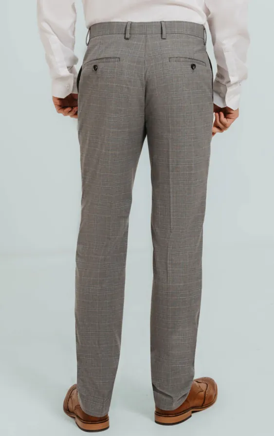 Dobell Hellgraue Karierte Anzug Hose - photo 2 Dobell Hellgraue Karierte Anzug Hose - photo 2