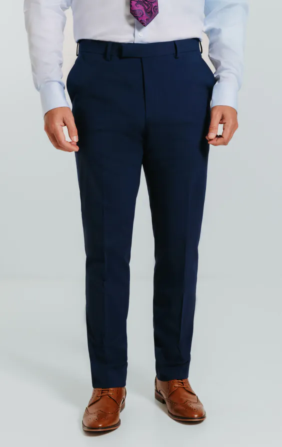 Dobell Blaue Slim-Fit Anzug Hose Dobell Blaue Slim-Fit Anzug Hose