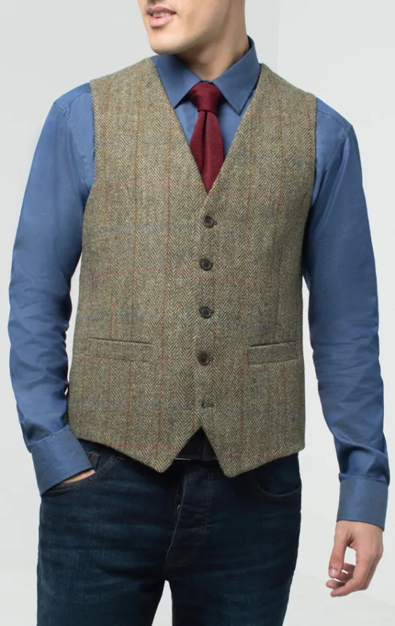 Harris Tweed Jackett, Grün, Karomuster - photo 5