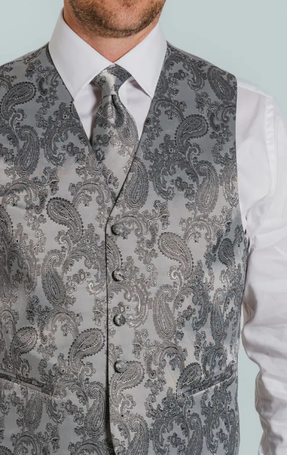 Weste, Paisley, Grau - photo 2