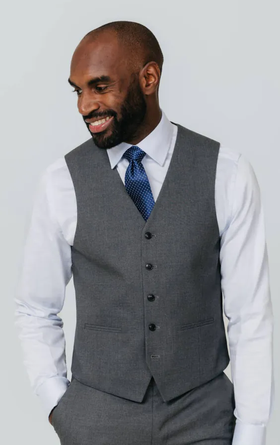 Grau Slim-Fit Weste Grau Slim-Fit Weste