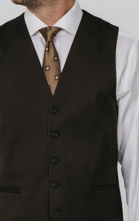 Braun Twill Weste - photo 1 Braun Twill Weste - photo 1