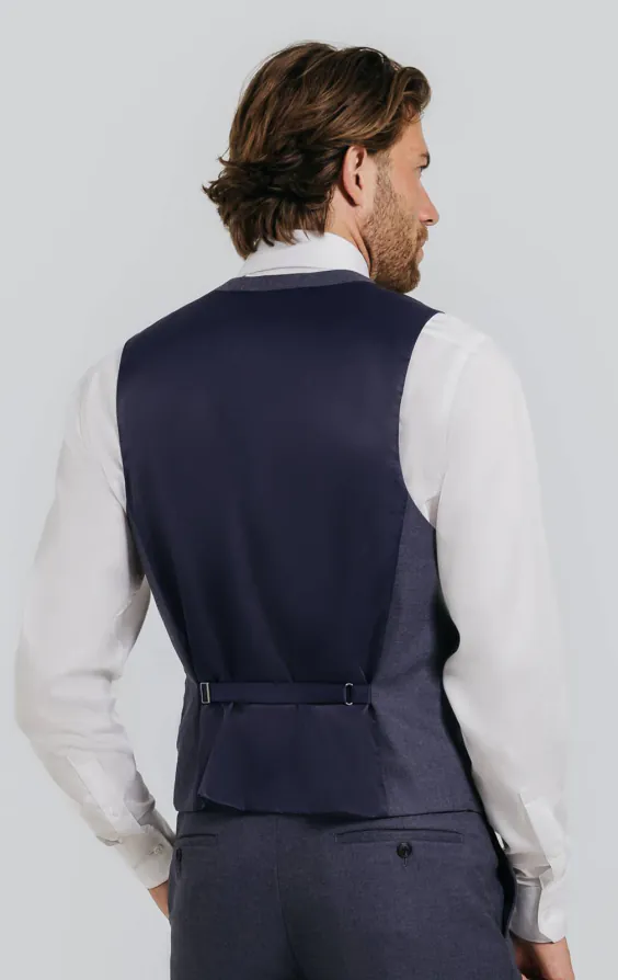 Dunkelblau Twill Weste - photo 2