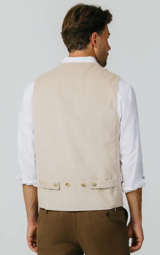 Beige Cordweste mit aufgesetzten Taschen - photo 2 Beige Cordweste mit aufgesetzten Taschen - photo 2