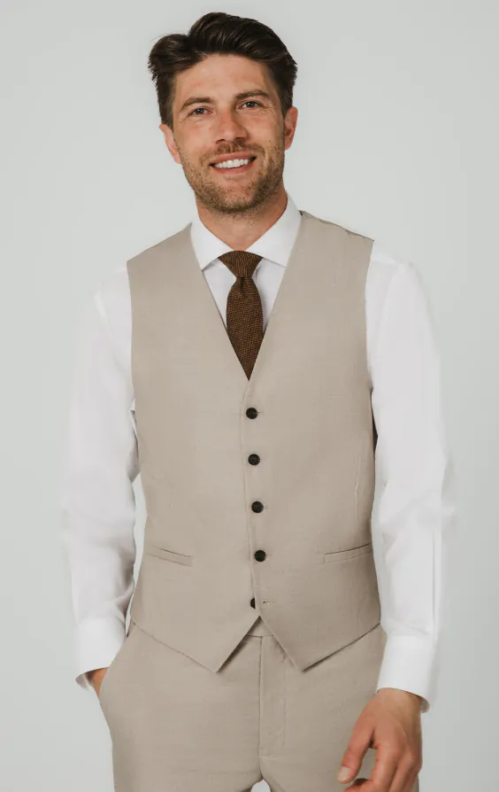 Stone Sharkskin Weste