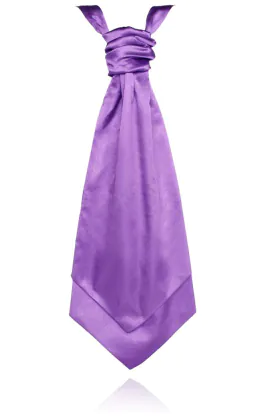 Violettes Satinplastron für Jungen