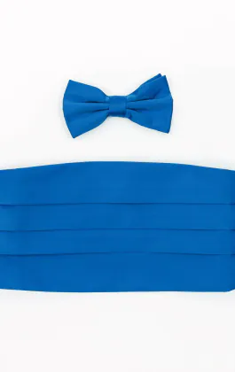 Blau Kummerbund und Fliege Set