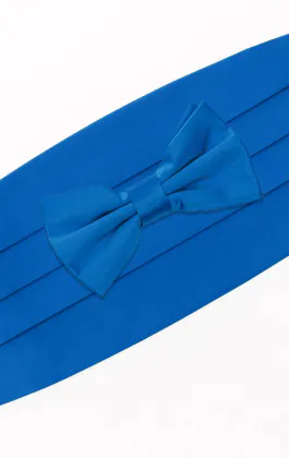 Blau Kummerbund und Fliege Set