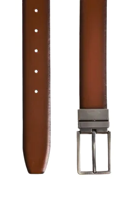 Schwarzer und brauner Wendegürtel aus Leder