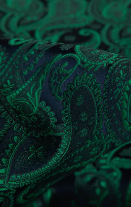 Grüne Paisley-Einstecktuch