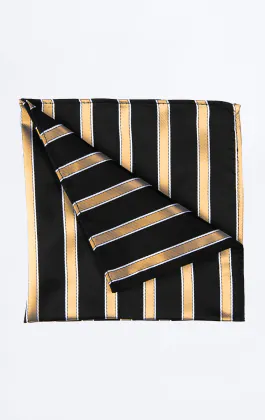 Schwarz Krawatte mit Goldstreifen