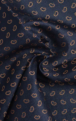 Marineblau Paisley-Muster Einstecktuch