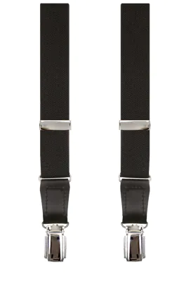 Luxury Hosenträger, schmal, schwarz - 25mm