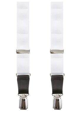 Luxury Hosenträger, schmal, weiß - 25mm