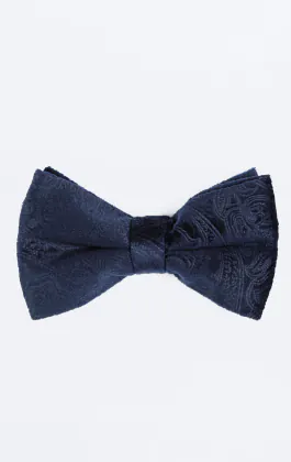 Dobell Samt Fliege, Marineblau mit Paisleymuster
