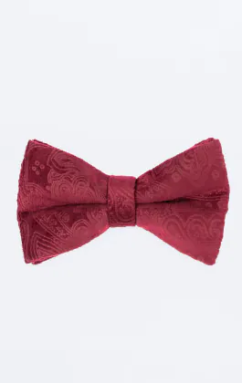 Dobell Samt Fliege, Bordeaux mit Paisleymuster