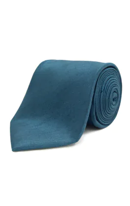 Krawatte, Dupion-Optik, Marokkanisch Blau
