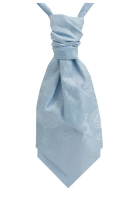 Dobell Plastron für Jungen, Paisley, Hellblau