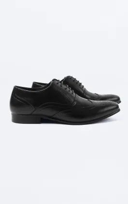Schwarze Oxford Brogue Schuhe