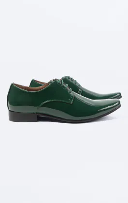 Moderne Dunkelgrüne Lackschuhe