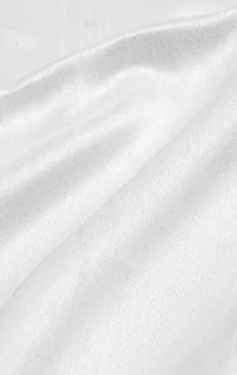 Weißes Einstecktuch, Dupion-Optik