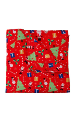 Rotes Festliches Weihnachts Einstecktuch