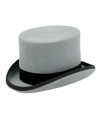 Dobell Zylinder, Grau, 100% Wollfilz