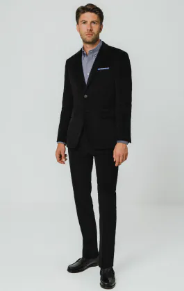 Schwarz Cordjacke