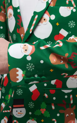 Jackett, Grün, Santa & Helfer