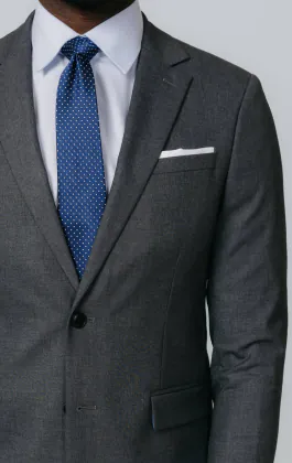 Grau Slim-Fit Anzug Jackett