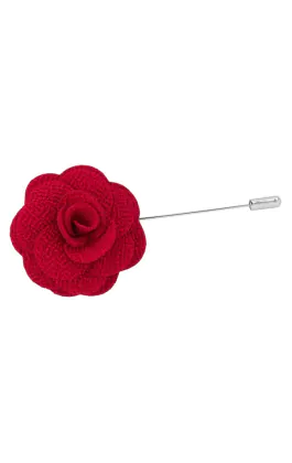 Reversnadel, Blumenmotiv, Rot