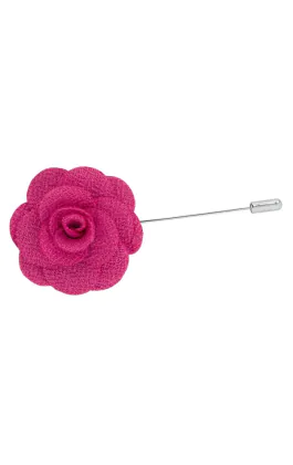 Reversnadel, Blumenmotiv, Pink