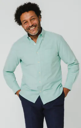 Mintgrünes Oxford-Hemd