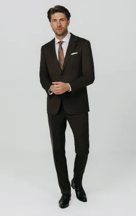 Braun Twill Anzug
