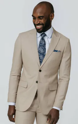 Stone Sharkskin Slim Fit Anzug