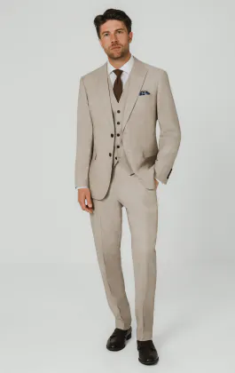 Stone Sharkskin Anzug