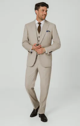 Stone Sharkskin 3-Teilig Anzug