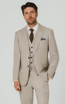 Stone Sharkskin 3-Teilig Anzug