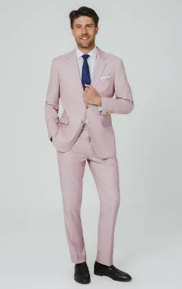 Rosa Sharkskin Anzug Jackett