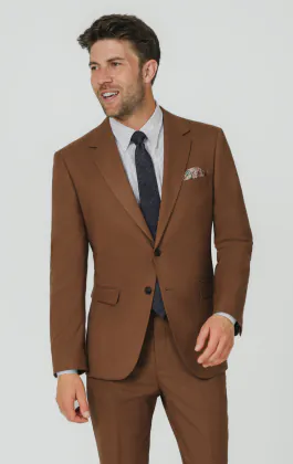 Mittelbraun Twill Anzug