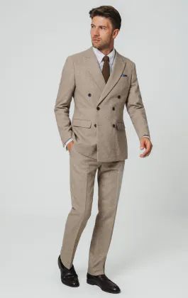 Kamelbraun Twill Tweed Anzug