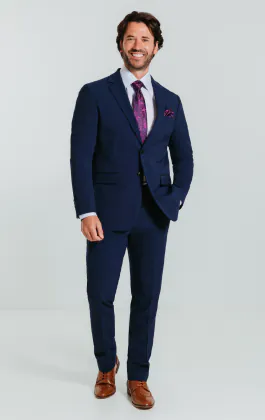 Anzug, Blau, Slim-Fit