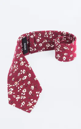 Rote und Weiße Blumenkrawatte