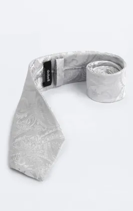 Silber Paisley-Krawatte