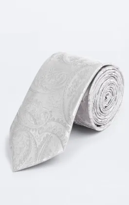 Silber Paisley-Krawatte