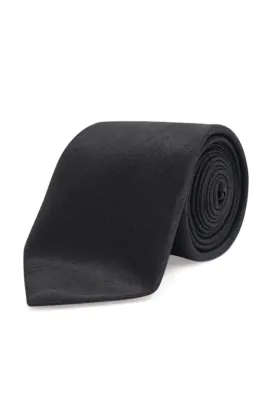 Krawatte, Dupion-Optik, schwarz