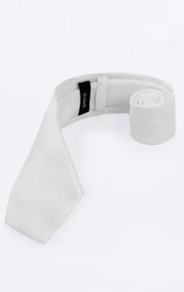 Krawatte, Dupion-Optik, weiß