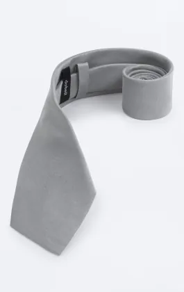 Krawatte, Dupion-Optik, silber