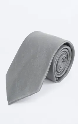 Krawatte, Dupion-Optik, silber